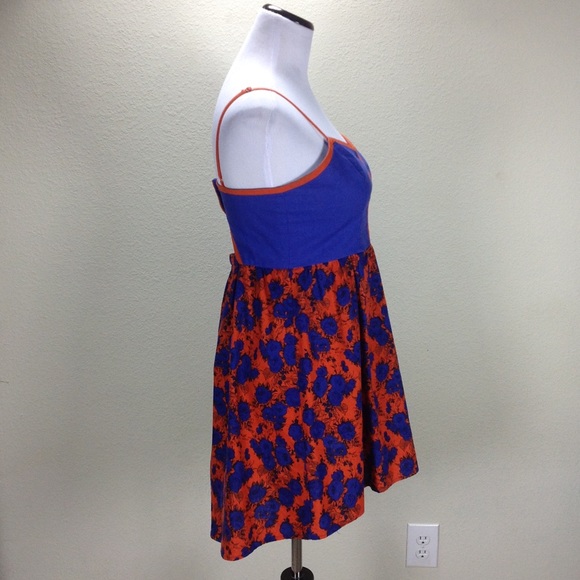 Urban Outfitters Red & Blue Spaghetti Strap Dress - Picture 4 of 7